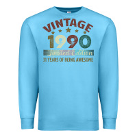 Ocean Blue Vintage 1990 Limited Edition 31 Years Of Being Awesome Premium Sweatshirt - Bettercallsaul