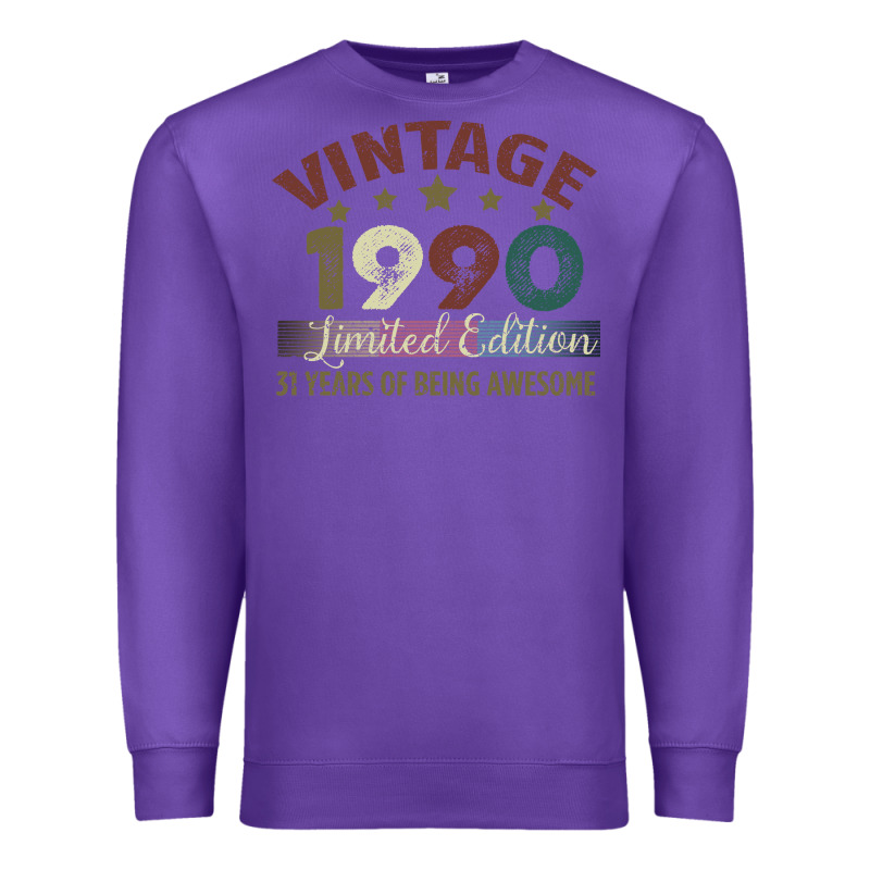 Vintage 1990 Limited Edition 31 Years Of Being Awesome Premium Sweatshirt by Bettercallsaul | Teevron