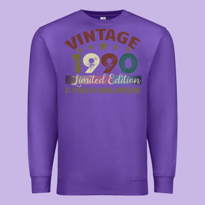 Vintage 1990 Limited Edition 31 Years Of Being Awesome Premium Sweatshirt Designed By Bettercallsaul