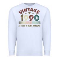 White Vintage 1990 Limited Edition 31 Years Of Being Awesome Premium Sweatshirt - Bettercallsaul