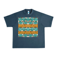 Midnight Navy aztec cowhide seamless Urban Heavy Tee - AdoDesignShop