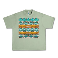 Oil Green aztec cowhide seamless Urban Heavy Tee - AdoDesignShop