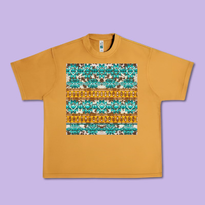 Aztec Cowhide Seamless Urban Heavy Tee Designed By Adodesignshop