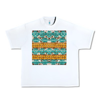White aztec cowhide seamless Urban Heavy Tee - AdoDesignShop