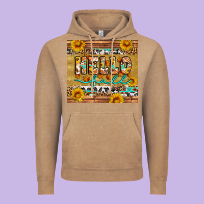 Western Hello Fall Tumbler Vintage Hoodie Designed By Artiststas