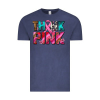 Vintage Denim think pink cancer ribbon Vintage Tee - AdoDesignShop