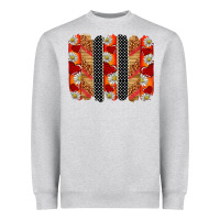 Heather Grey ladybug brushstrokes Heavyweight Sweatshirt - BarkalooDesign