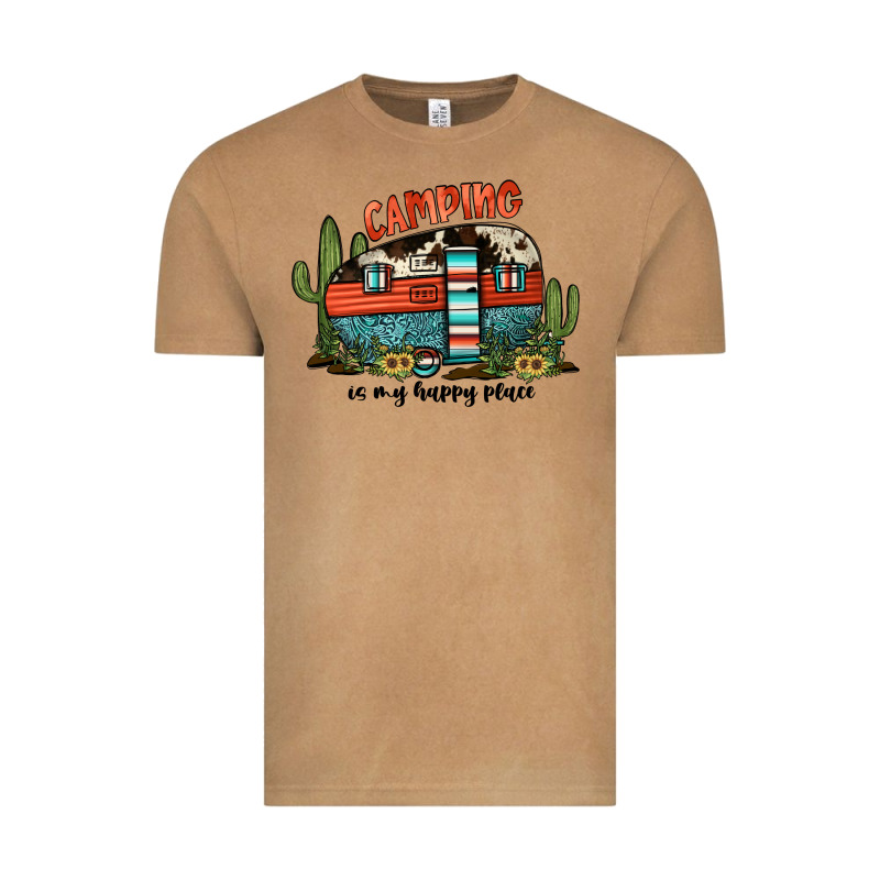 Camping Is My Happy Place Vintage Tee by JahusDesignShop | Teevron