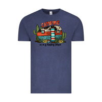 Vintage Denim camping is my happy place Vintage Tee - JahusDesignShop