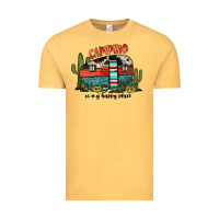 Vintage Mustard camping is my happy place Vintage Tee - JahusDesignShop