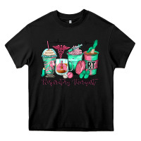 Black respiratory therapist coffee cups Heavy Core Tee - Zillion Design Studio