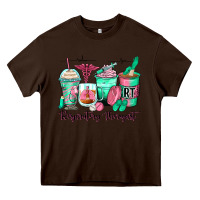 Chocolate Brown respiratory therapist coffee cups Heavy Core Tee - Zillion Design Studio