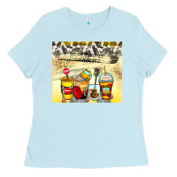 Baby Blue bus driver coffee cups Ladies Tee - Zillion Design Studio