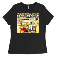Black bus driver coffee cups Ladies Tee - Zillion Design Studio