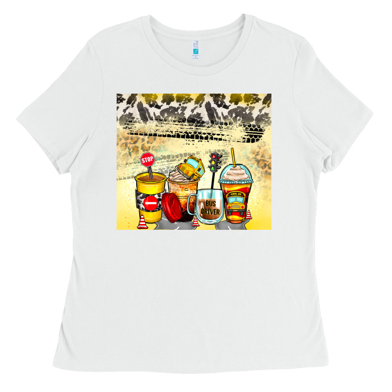 Bus Driver Coffee Cups Ladies Tee by Zillion Design Studio | Teevron