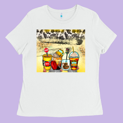 Bus Driver Coffee Cups Ladies Tee Designed By Zillion Design Studio