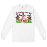 White every knee shall bow Long Sleeve Tee - MaliasSmallBusiness