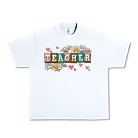 White daisy teacher Urban Heavy Tee - AdoDesignShop