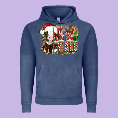 Merry Christmas Y'all Cow Vintage Hoodie Designed By Artiststas