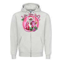 Dove Grey ho ho ho pink black santa christmas Zipper Hoodie - MaliasSmallBusiness