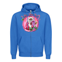True Royal ho ho ho pink black santa christmas Zipper Hoodie - MaliasSmallBusiness