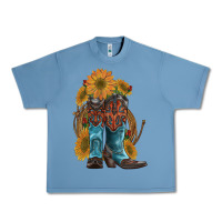 Pebble Blue western boots with sunflowers Urban Heavy Tee - Artiststas