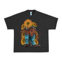 Pigment Black western boots with sunflowers Urban Heavy Tee - Artiststas
