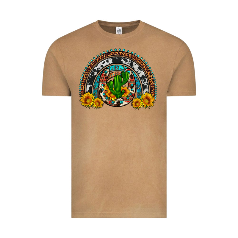 Cactus Sunflower Horseshoe Rainbow Vintage Tee by Artiststas | Teevron