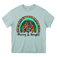 Merry And Bright Rainbow Christmas Heavy Core Tee | Teevron