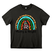 Asphalt merry and bright rainbow christmas Heavy Core Tee - RanaPortraitStore