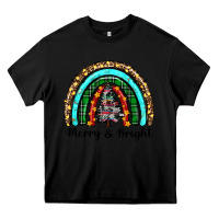 Black merry and bright rainbow christmas Heavy Core Tee - RanaPortraitStore