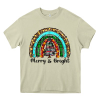 Mossy merry and bright rainbow christmas Heavy Core Tee - RanaPortraitStore