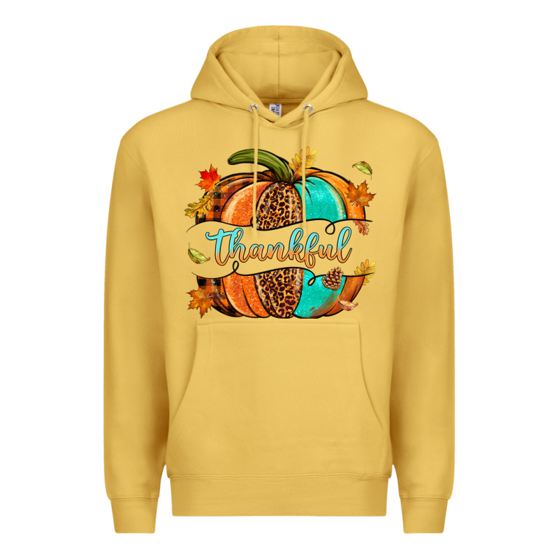 Pumpkin Thankful Premium Hoodie by NancyCooperArtShop | Teevron
