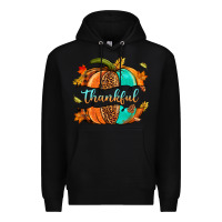 Black pumpkin thankful Premium Hoodie - NancyCooperArtShop