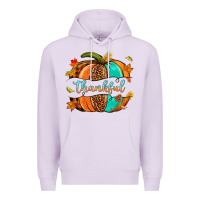 Lilac pumpkin thankful Premium Hoodie - NancyCooperArtShop