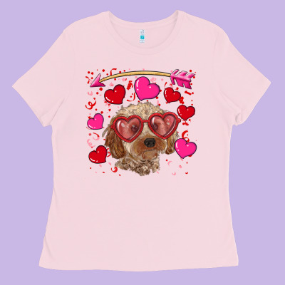 Valentine's Day Cockapoo Ladies Tee Designed By Ranaportraitstore