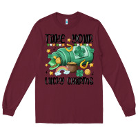 Burgundy take your lucky charms Long Sleeve Tee - MaliasSmallBusiness