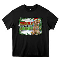 Black merry and bright cockapoo Heavy Core Tee - RanaPortraitStore