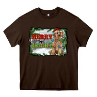 Merry And Bright Cockapoo Heavy Core Tee | Teevron