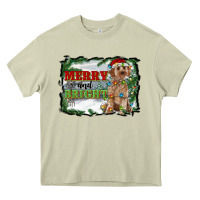 Mossy merry and bright cockapoo Heavy Core Tee - RanaPortraitStore