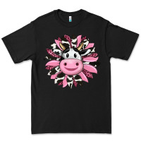 Black pink leopard sunflower cow Premium Tee - RanaPortraitStore