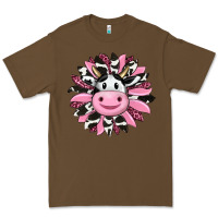 Cacao pink leopard sunflower cow Premium Tee - RanaPortraitStore