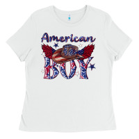 White American boy with cowboy Ladies Tee - texasbilliewilder