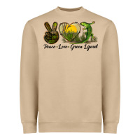 Mushroom peace love green lizard Heavyweight Sweatshirt - LillyAllenDesigns