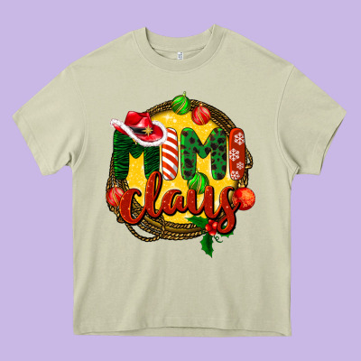 Mimi Claus Christmas Heavy Core Tee Designed By Barkaloodesign