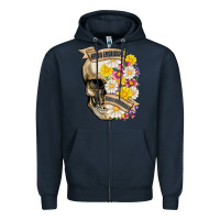 Navy kinda emotional kinda emotionless Zipper Hoodie - MaliasSmallBusiness
