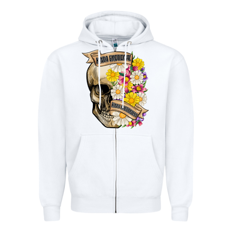 Kinda Emotional Kinda Emotionless Zipper Hoodie by MaliasSmallBusiness | Teevron