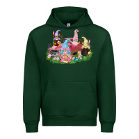 Forest Green Easter gnomies truck  Easter Day Urban Hoodie - CowGirlArtShop