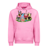 Fuchsia Pink Easter gnomies truck  Easter Day Urban Hoodie - CowGirlArtShop
