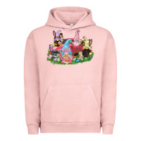 Pigment Salmon Easter gnomies truck  Easter Day Urban Hoodie - CowGirlArtShop